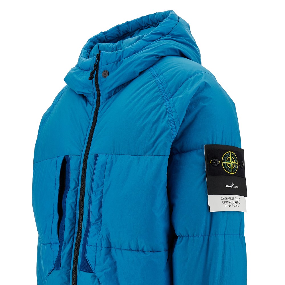 Garment Dyed Crinkle Reps short down jacket Stone Island | Ratti